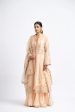 PEACH ORGANZA JACKET AND DUPATTA For Sale