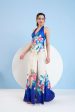 FLORAL EXPRESSION PRINTED HALTER NECK DRESS WITH SLIT Sale