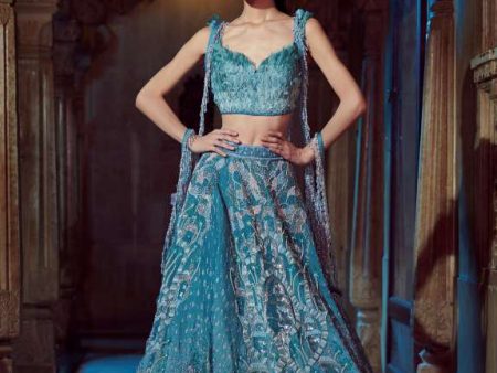 Blue lehenga Online now