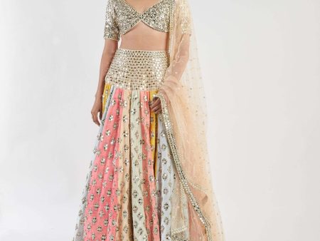 multicolored lehenga set Cheap