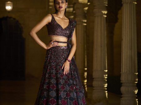 Burnette Sequin Lehenga Set Sale