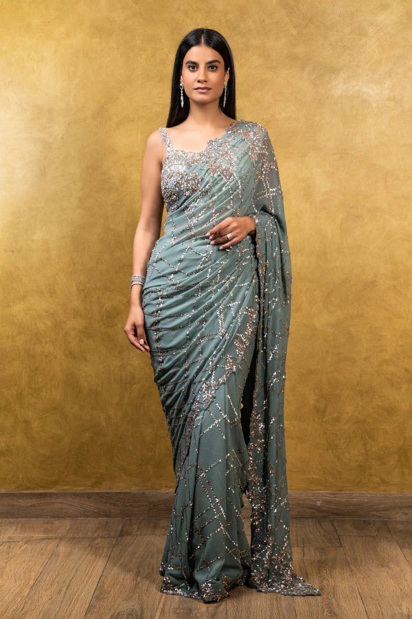 JADE GREEN SAREE Sale