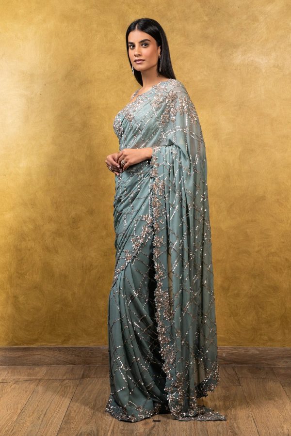 JADE GREEN SAREE Sale