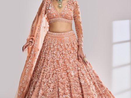 Copper Sequin Lehenga Set Fashion