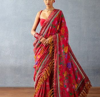 Dil Surkh Gazal Saree For Discount