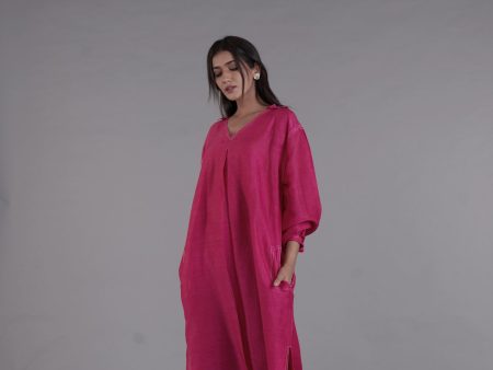 Asal Hot Pink Kurta Set For Discount