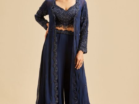 NEVY BLUE SHARARA WITH JACKET Discount