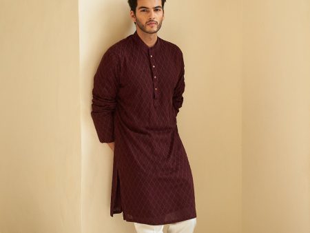 Ox Blood Kurta Set Supply