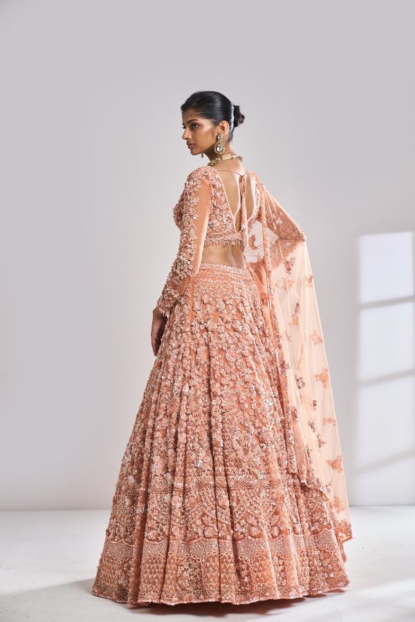 Copper Sequin Lehenga Set Fashion