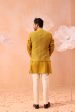 Mustard Quartz Nehru Jacket Set Sale