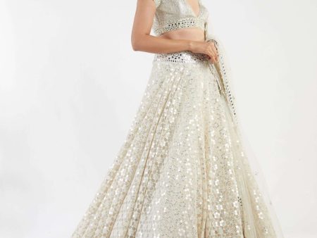 ivory lehenga set For Discount