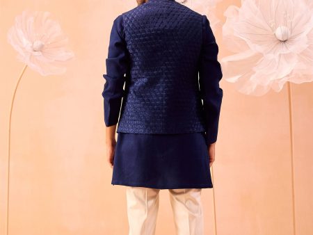 Majestic Floral Nehru Jacket Set Hot on Sale