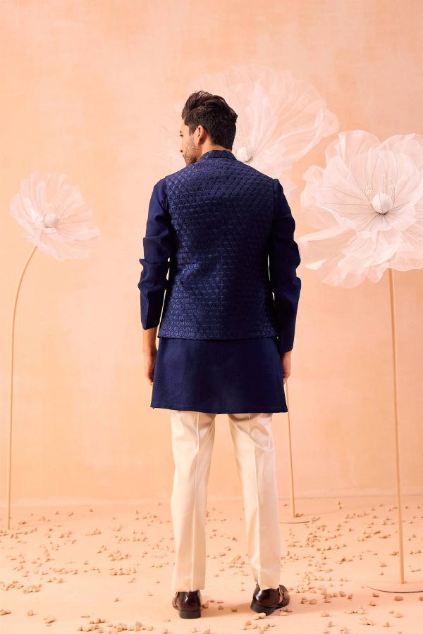 Majestic Floral Nehru Jacket Set Hot on Sale