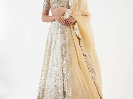 ivory lehenga set Online