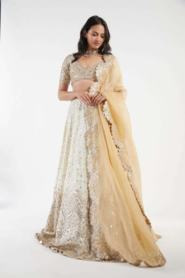 ivory lehenga set Online