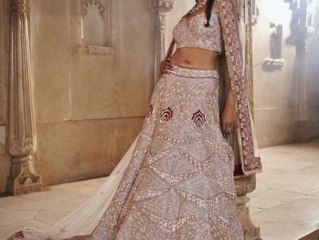 Grey bridal lehenga Online