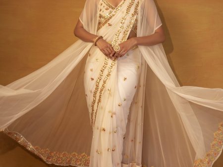 Off white net saree Sale