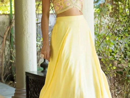 Yellow Summer Lehenga With Ruffle Dupatta - YELLOW For Cheap