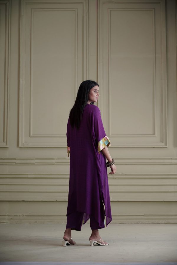 Aakar Purple Kaftan Set Online Hot Sale