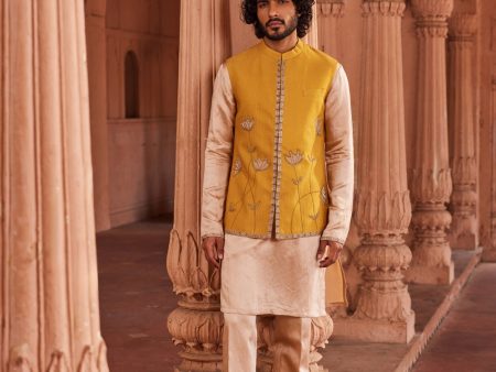 Marigold Nehru Jacket Set Online Sale