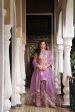 Lavender Floral Kurti Set Fashion