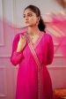 Hot Pink Sequin Kurta Set For Cheap