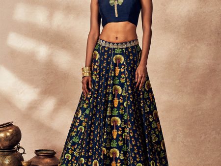 Blue Nomadic Tribe Lehenga Sale