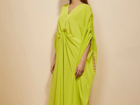 Neon Green Kaftan Hot on Sale