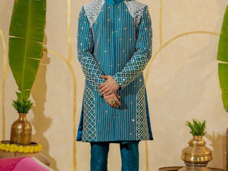 Blue Dhinchak Sherwani Discount