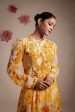 Yellow Rasasvada Printed Kurta Dress(Chiffon) For Sale