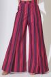 Red, Maroon & Black Stripe Pleated Pants Online now