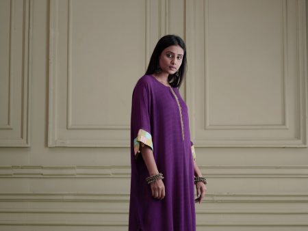 Aakar Purple Kaftan Set Online Hot Sale