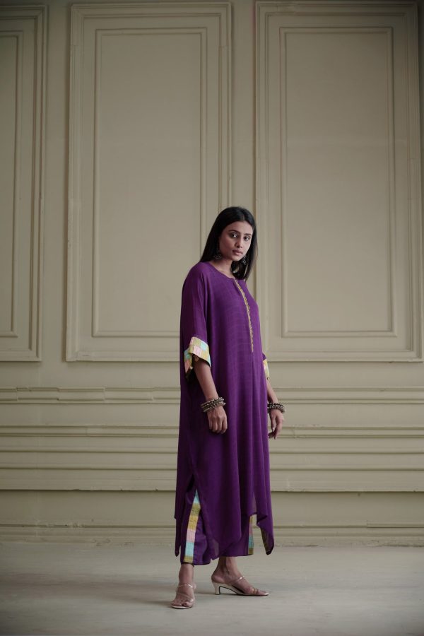 Aakar Purple Kaftan Set Online Hot Sale