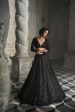 Black Sequin Lehenga Set For Sale