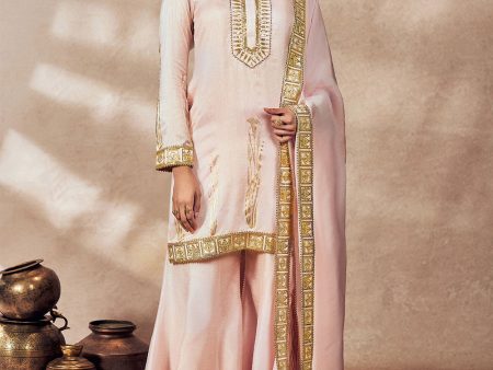 Baby Pink Whispering Lily Sharara Set Hot on Sale