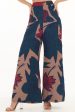 Blue, Orange & Red Floral Pants Discount