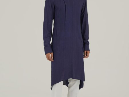 Two Button Asymmetric Kurta Set Online