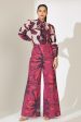 Red And Maroon Floral Pants Online Sale