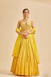 YELLOW OMBRE LEHENGA SET on Sale