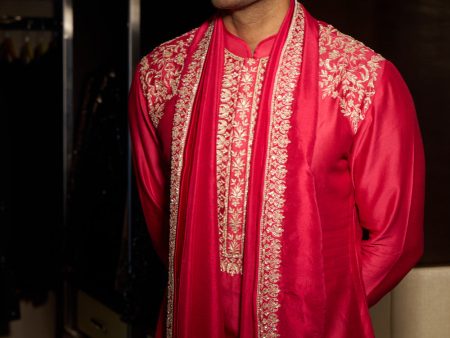 Hot Pink  Thread Embroidered Kurta Fashion