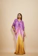 Mustard To Lilac Ombre Embroidered Kaftan Supply