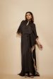 Black Embroidered Tie-Up Kaftan Discount