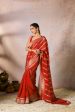 Red Jacquard Saree Online now