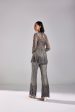 GREY WITH GUN-METAL MIX FULL SLEEVES PEPLUM WITH PANTS Hot on Sale