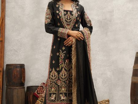 Black Embroidered Silk Bustier, Kurti, Pant And Dupatta Set Hot on Sale