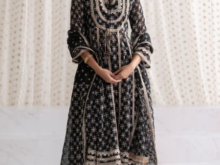 Black Rasiya Anarkali Kurta with Rasiya Pants Cheap