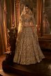 Antique Gold Tissue Lehenga Set For Cheap