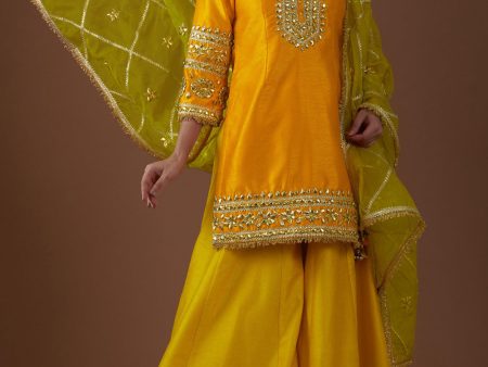 Amber Glow Serenade Kurta-Sharara & Dupatta Online Sale