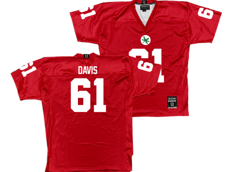 Ohio State Football Scarlet Jersey - Caden Davis | #61 Online