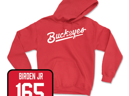 Red Wrestling Script Hoodie  - e’Than Birden Jr Hot on Sale